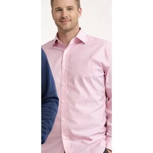 Charles Tyrwhitt Dress Shirt Mens 42 84 Pink Button Up Classic Fit French Cuffs